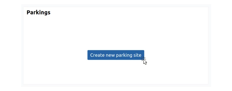 Button for new site in Parkings section
