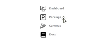 Click to Parkings item in main menu